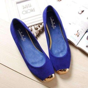 Planet Gates Blue / 4.5 Square toe metal decoration designer women flats shoes casual style leather ballet flats 2018 new arrival summer basic