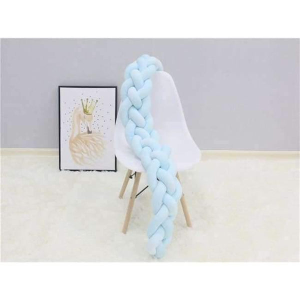 Planet Gates Blue 4 Braids 2 Meter Knot Soft Baby Bed Bumper Crib Sides Newborn Crib Pad Protection Cot Bumpers Bedding for Infant