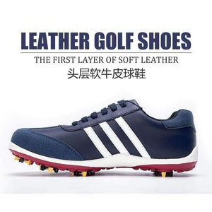 Planet Gates Blue / 41 New Mens Golf Sports Shoes Light & Breathable waterproof removable spikes non-slip men microfiber leather sneakers