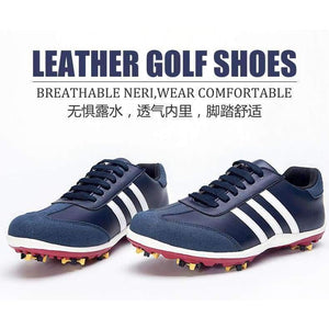 Planet Gates Blue / 41 New Mens Golf Sports Shoes Light & Breathable waterproof removable spikes non-slip men microfiber leather sneakers