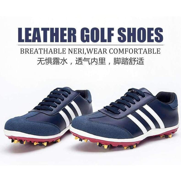 Planet Gates Blue / 41 New Mens Golf Sports Shoes Light & Breathable waterproof removable spikes non-slip men microfiber leather sneakers