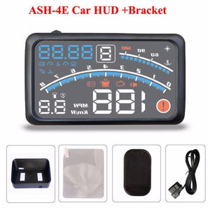 Planet Gates Blue 4E 5.5" Car HUD Head Up Display Car OBD2 II EUOBD Overspeed Warning System Projector Windshield Auto Electronic Voltage Alarm