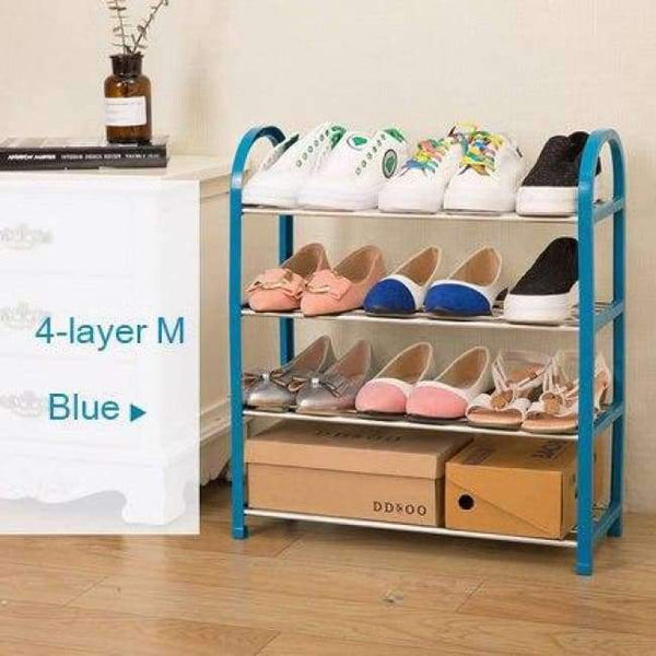 Planet Gates Blue 4l M Minimalist Modern Assembly Metal Shoe Rack Standing Shoe Organizer Space Saver Living room Shoe Storage Rack for home furniture