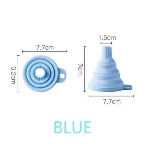 4PCS Kitchen Home Portable Folding Funnels Telescopic Long Neck Funnel Creative Household Liquid Silicagel Funnel Kitchen Tools