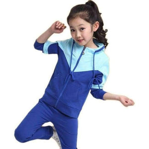 Planet Gates blue / 4T Girls Clothing Sets Zipper Coat+pants Sport Suit For Teenagers Splice Girls School Uniform Kids Tracksuit 10 12 Years