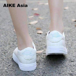 Planet Gates Blue / 5 2018 Fashion Canvas Shoes Women Vulcanization Shoes Brand Woman Breathable Casual Flats white Shoes Sneakers  Women's #LL&1821