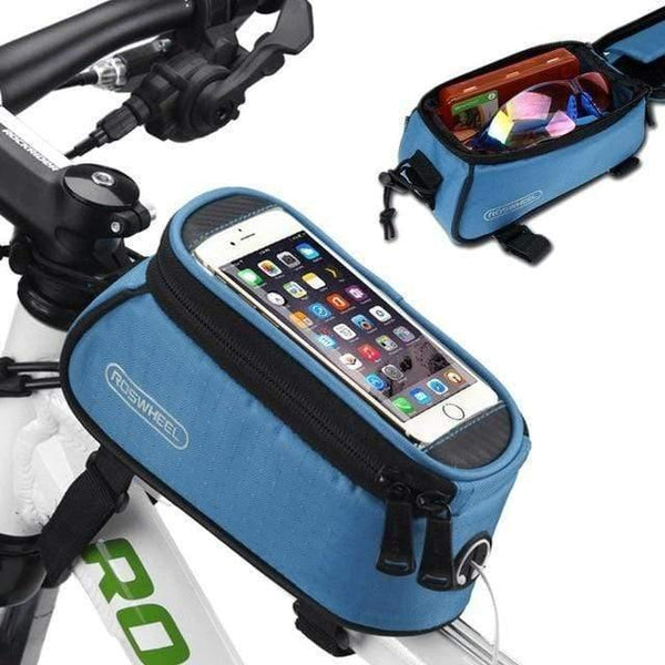 Planet Gates Blue / 5.5 4.8" 5.5" PVC Bicycle Bag Outdoor Cycling Bicycle Frame Pouch Front Tube Bag Bike Bags for Cell Phone 4 color