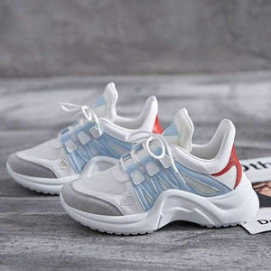 Planet Gates Blue / 5 New Designer Vulcanized Shoes Women Wedges 2018 Spring Sneakers Women Shoes Vulcanize Stripe Tenis Feminino Female Dad Shoes