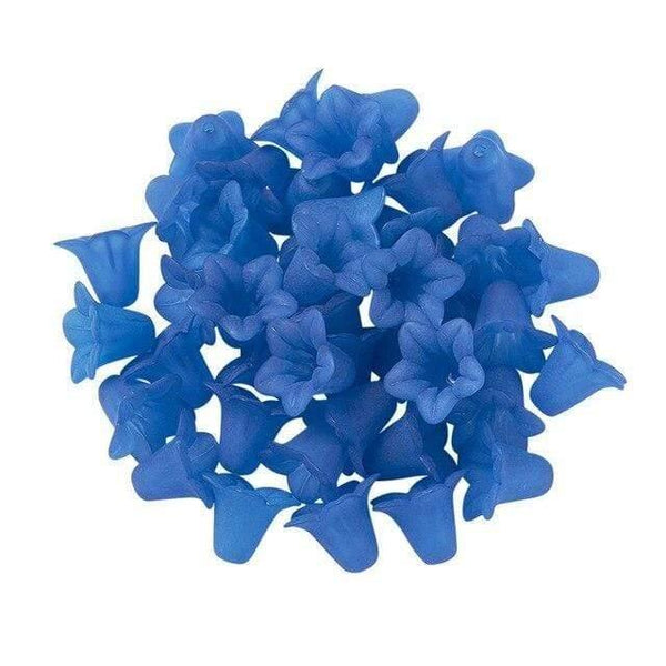 Planet Gates Blue 50pcs Frosted Transparent Acrylic Flower Beads for Earrings Necklaces Bracelets jewelry Making DIY White Red 16x12mm hole: 1.5mm