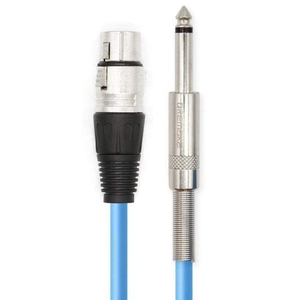 Planet Gates Blue / 5m Professional Mic Cable 6.35mm (1/4") Male Mono Jack to 3 Pin XLR Microphone Female Patch Cord for Speaker Bass Amplifier