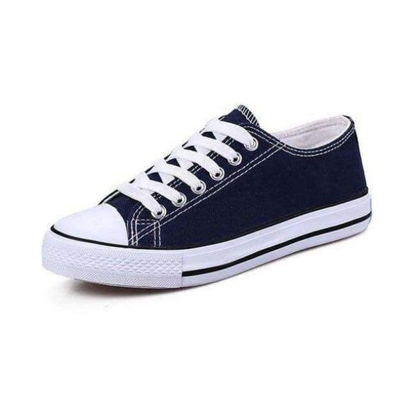 Planet Gates Blue / 6 2018Women Canvas Shoes Fashion Solid Color Women Vulcanized Shoes Lace-up Casual White Couple Shoes Woman Sneakers