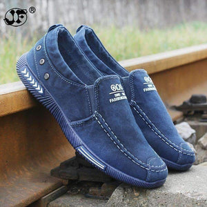 Planet Gates Blue / 6.5 Canvas Men Shoes Denim Lace-Up Men Casual Shoes New 2018Plimsolls Breathable Male Footwear Spring Autumn Hz