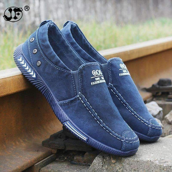 Planet Gates Blue / 6.5 Canvas Men Shoes Denim Lace-Up Men Casual Shoes New 2018Plimsolls Breathable Male Footwear Spring Autumn Hz