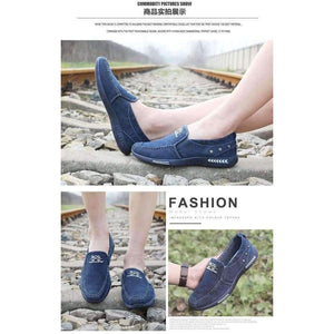 Planet Gates Blue / 6.5 Canvas Men Shoes Denim Lace-Up Men Casual Shoes New 2018Plimsolls Breathable Male Footwear Spring Autumn Hz