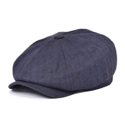 Planet Gates Blue / 62-63 cm Summer Linen Newsboy Cap Men Women Herringbone Bakerboy Caps Lightweight Breathable Flat Hat Apple Beret Hats 007
