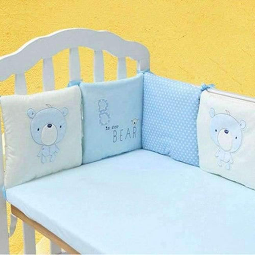 Planet Gates Blue 6Pcs/Lot Baby Bed Protector Crib Bumper Pads Baby Bed Bumper in the Crib Cot Bumper Safety Cotton Blend Baby Bedding Set Rail