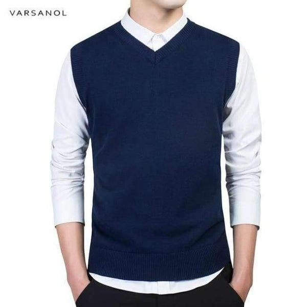Planet Gates blue 7789 / M Varsnaol New Brand Sweater Men V-Neck Solid Slim Fit Knitting Mens Sweaters Cardigan Male 2018 Autumn Fashion Casual Tops Hots