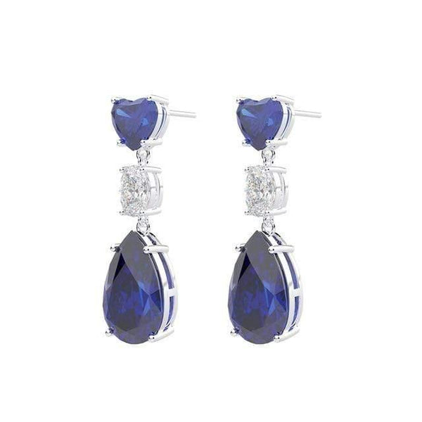 Planet Gates Blue 925 Sterling Silver Created Moissanite Sapphire Citrine Gemstone Diamonds Drop Dangle Earrings Jewelry Wholesale