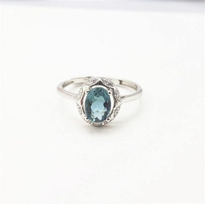 Planet Gates Blue 925 Sterling Silver Ring S925 Genuine Pure Silver Blue Purple Amethyst Gem Stone OL Luxury Diamond Rings