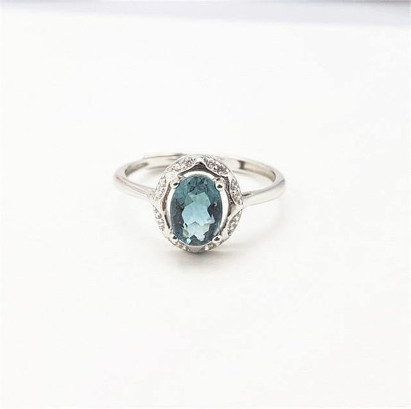 Planet Gates Blue 925 Sterling Silver Ring S925 Genuine Pure Silver Blue Purple Amethyst Gem Stone OL Luxury Diamond Rings