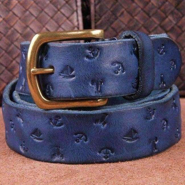 Planet Gates Blue / 95cm CUKUP Ladies 100% Pure Cowhide Leather Belts Pin Buckle Casual Styles Jeans Cow Skin Genuine Belts for Woman 3.0cm Width NCK466