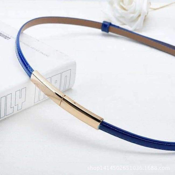 Planet Gates blue / 95cm Fashion Newest Design Belts ladie's Luxury Gold buckle  thin belt Free Shipping Genuine leather strap waistband adjustable women