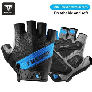 Planet Gates Blue-A / M Cycling Bike Half Finger Non-slip Gloves Shockproof Summer Breathable MTB Road Bicycle Gloves Men Women Cycling Equipment