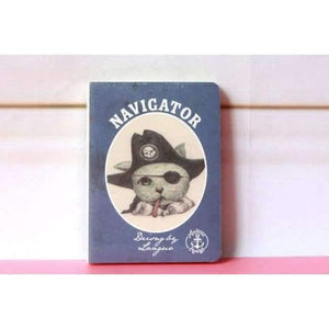 Planet Gates Blue / A6 Animals Navigator Nude Notebook 64K 256 Sheet Thick Writing Pad 4 Style Inner Page Printing Office School Stationery Gift