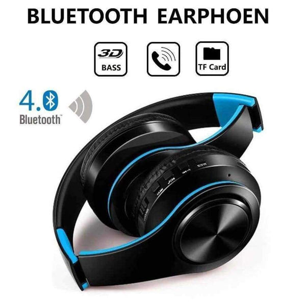 Planet Gates blue add black Fashion Wireless Headphones Bluetooth Headset  Headphone Earbuds Earphones With Microphone For PC mobile phone music