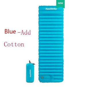 Planet Gates Blue-Add Cotton Outdoor Push Inflatable Camping Mat Tent Outdoor Envelope Waterproof Sleeping Pad Picnic Folding Mattress NH18Q001-D