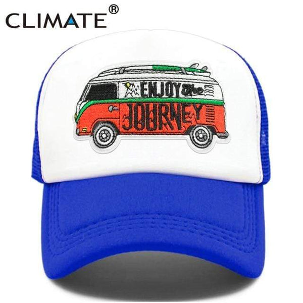 Planet Gates Blue / Adult 55to59cm head Road Trip Cap Enjoy Drive Tour Trucker Cap Car Journey Vacation Mesh Cap Hip Hop Summer Hat Caps for Men Family Journey