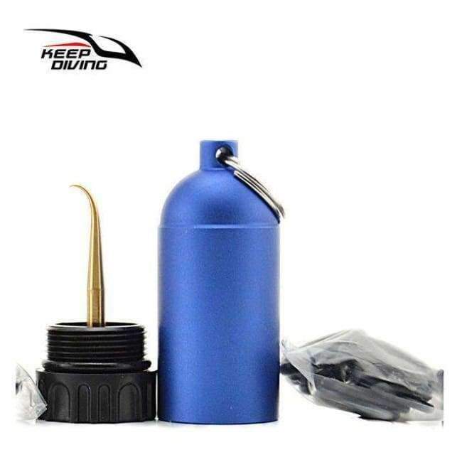 Planet Gates White Aluminum Alloy Mini Scuba Tank with One Pick Needle and 12 Different Size O-rings Scuba Diving Accessories