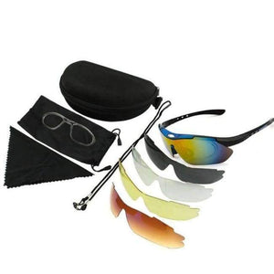 Planet Gates Blue and Black Frame Sport  Hiking eyewear Camping Hunting Tactical Goggles  Cycling Glasses fishing Sunglasses with 5 lenses