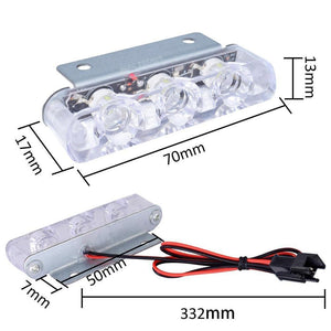 Planet Gates Blue and Red 2Pcs 3 LED Strobe Light 6W Police Flashing Warning Led Brake Light Lamp DC 12V Car Truck Motorcycle Rear Brake Stop Led Lights