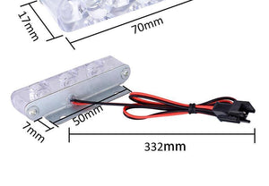 Planet Gates Blue and Red 2Pcs 3 LED Strobe Light 6W Police Flashing Warning Led Brake Light Lamp DC 12V Car Truck Motorcycle Rear Brake Stop Led Lights