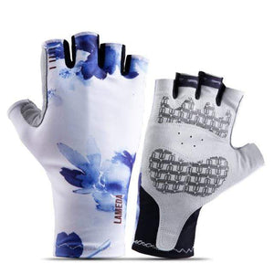 Planet Gates Blue and white / XL Summer cycling gloves half finger men and women road bike mountain bike bicycle mtb riding bike gloves