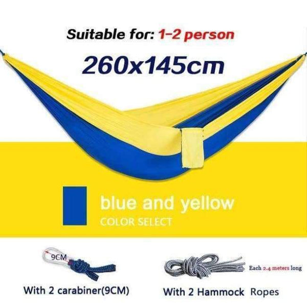 Planet Gates blue and yellow / China double garden swing hanging chair 2 person Hammock Outdoor camping sleeping bed parachute nylon rede portable indoor hamaca kids