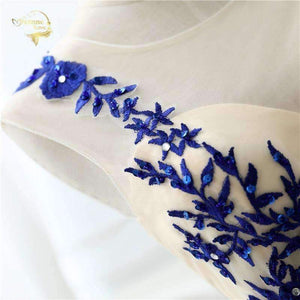 Planet Gates Blue As Picture / 4 Fashion Sexy Chiffon Blue Party Evening Dresses 2018 Long Formal Prom Robe De Soiree Woman's Dress OL3102 PlUS