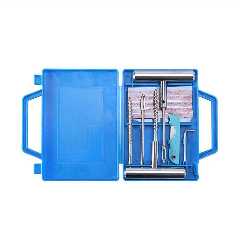 Planet Gates Blue Auto Tire Repair Kit Car Van Motorcycle Bike Tire Repair Tools Emergency Heavy Duty Tubeless Tire Puncture Repair Kit Plug Se