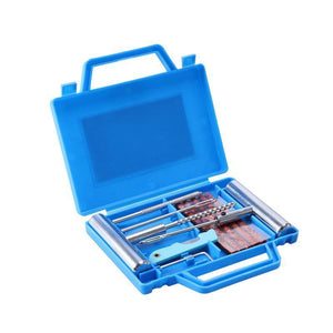 Planet Gates Blue Auto Tire Repair Kit Car Van Motorcycle Bike Tire Repair Tools Emergency Heavy Duty Tubeless Tire Puncture Repair Kit Plug Se