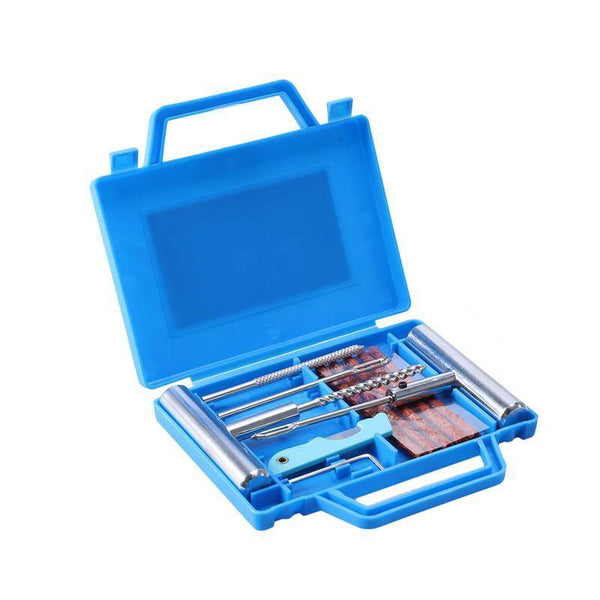 Planet Gates Blue Auto Tire Repair Kit Car Van Motorcycle Bike Tire Repair Tools Emergency Heavy Duty Tubeless Tire Puncture Repair Kit Plug Se