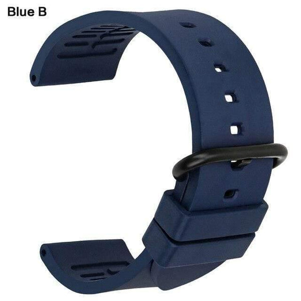 Planet Gates Blue B / 22mm 20mm 22mm 24mm fluororubber rubber watchbands orange sports smart watch band strap watch accessories bracelet belt
