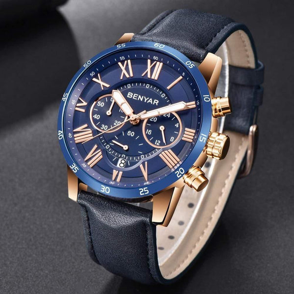 Planet Gates Blue B Watches Men Luxury Brand Quartz Watch Fashion Chronograph Sport Reloj Hombre Clock Male hour relogio Masculino