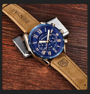 Planet Gates Blue B Watches Men Luxury Brand Quartz Watch Fashion Chronograph Sport Reloj Hombre Clock Male hour relogio Masculino