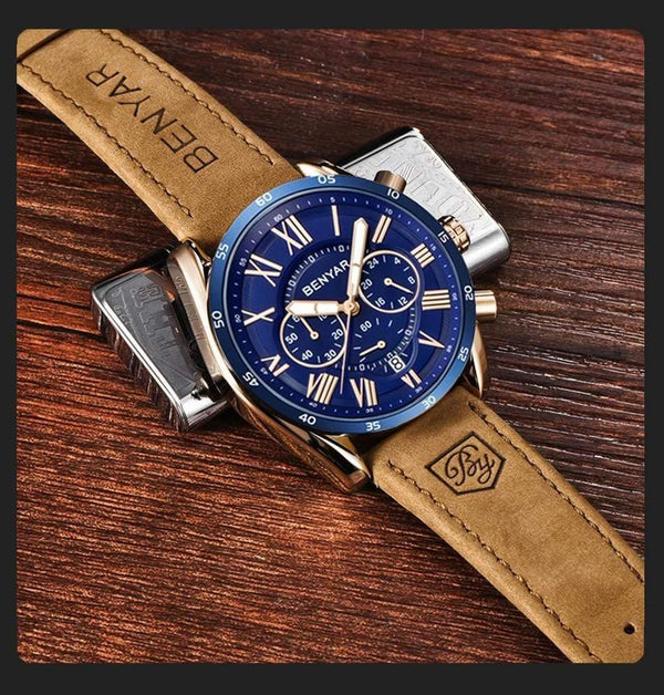 Planet Gates Blue B Watches Men Luxury Brand Quartz Watch Fashion Chronograph Sport Reloj Hombre Clock Male hour relogio Masculino