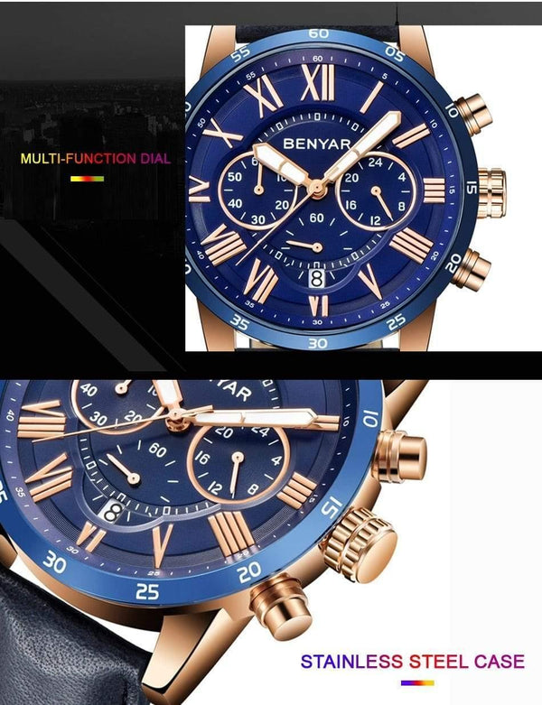 Planet Gates Blue B Watches Men Luxury Brand Quartz Watch Fashion Chronograph Sport Reloj Hombre Clock Male hour relogio Masculino