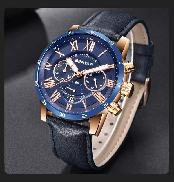 Planet Gates Blue B Watches Men Luxury Brand Quartz Watch Fashion Chronograph Sport Reloj Hombre Clock Male hour relogio Masculino