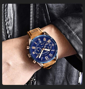 Planet Gates Blue B Watches Men Luxury Brand Quartz Watch Fashion Chronograph Sport Reloj Hombre Clock Male hour relogio Masculino