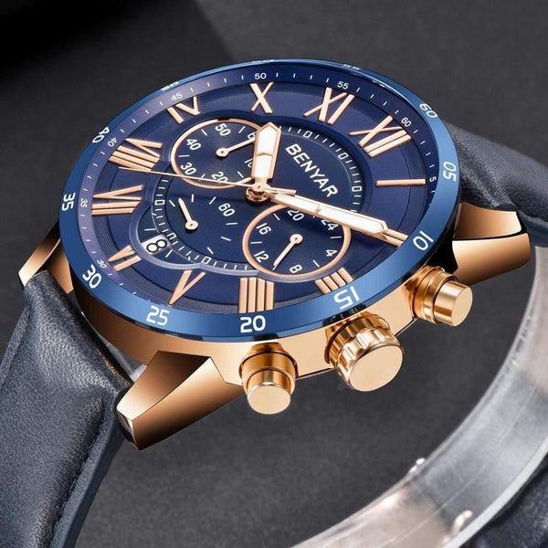 Planet Gates Blue B Watches Men Luxury Brand Quartz Watch Fashion Chronograph Sport Reloj Hombre Clock Male hour relogio Masculino