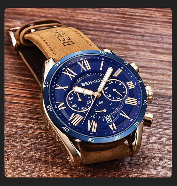 Planet Gates Blue B Watches Men Luxury Brand Quartz Watch Fashion Chronograph Sport Reloj Hombre Clock Male hour relogio Masculino